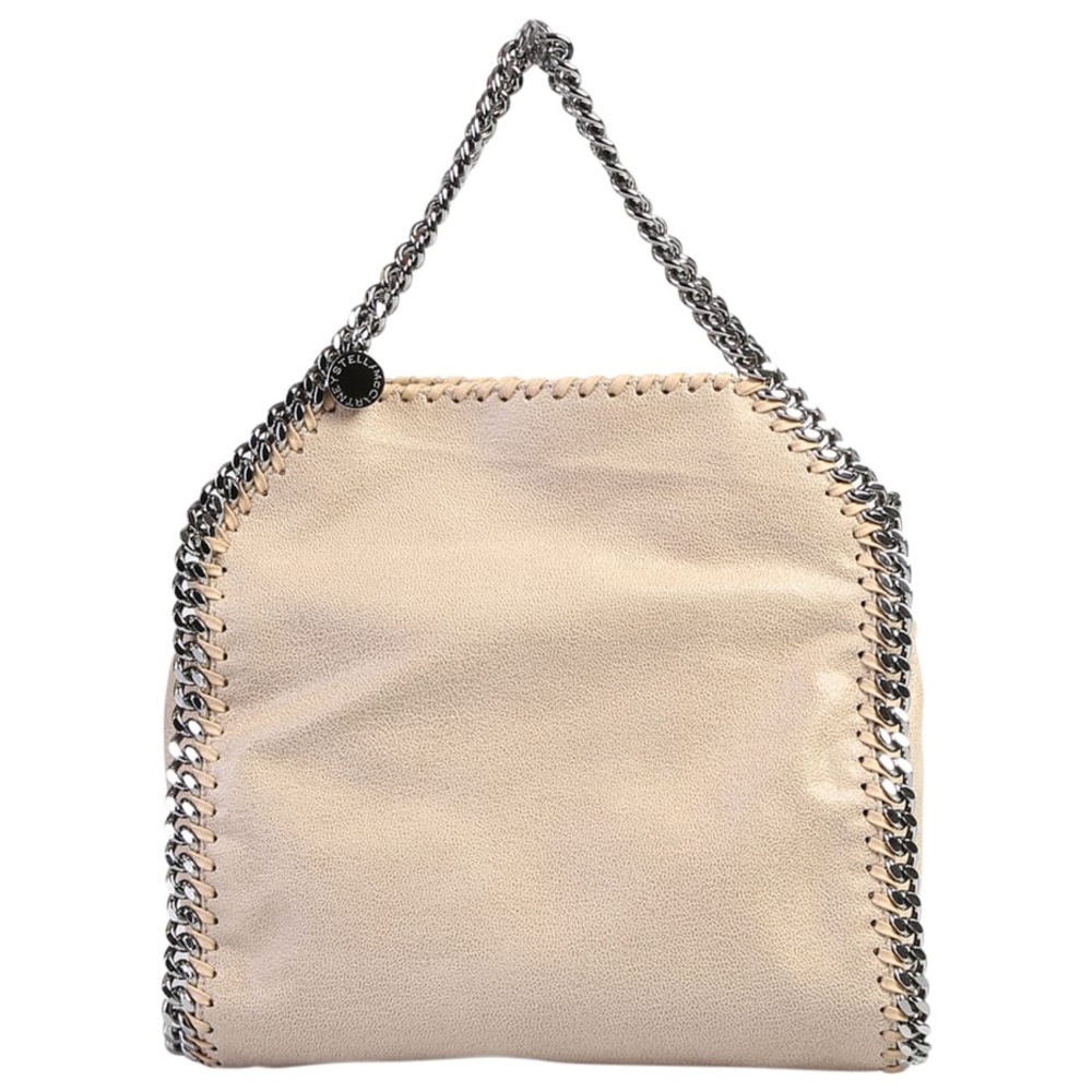 STELLA MCCARTNEY Shaggy Deer Small Falabella Tote in Beige.
